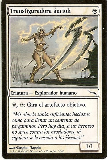 Magic mirrodin transfiguradora auriok 5/306 español